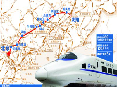 Beijing-Shenyang high-speed rail construction in full swing Northeast will be fully into the high-speed rail era